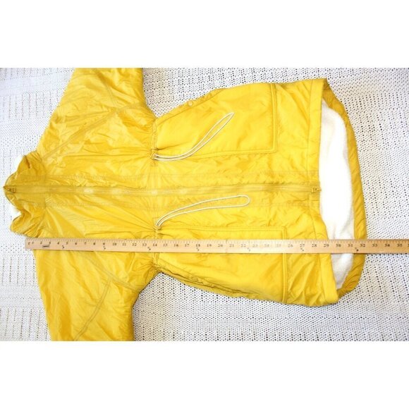 Anthropologie Allyson sherpa Lined Yellow Women's Jacket Size XS Long Sleeves - Picture 3 of 13